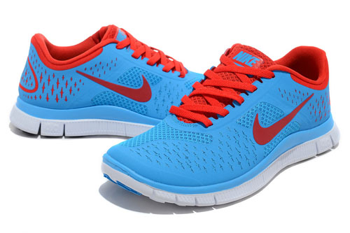Nike Free Run 4.0 Womens Size Us9 9.5 10 Dark Blue Red Italy